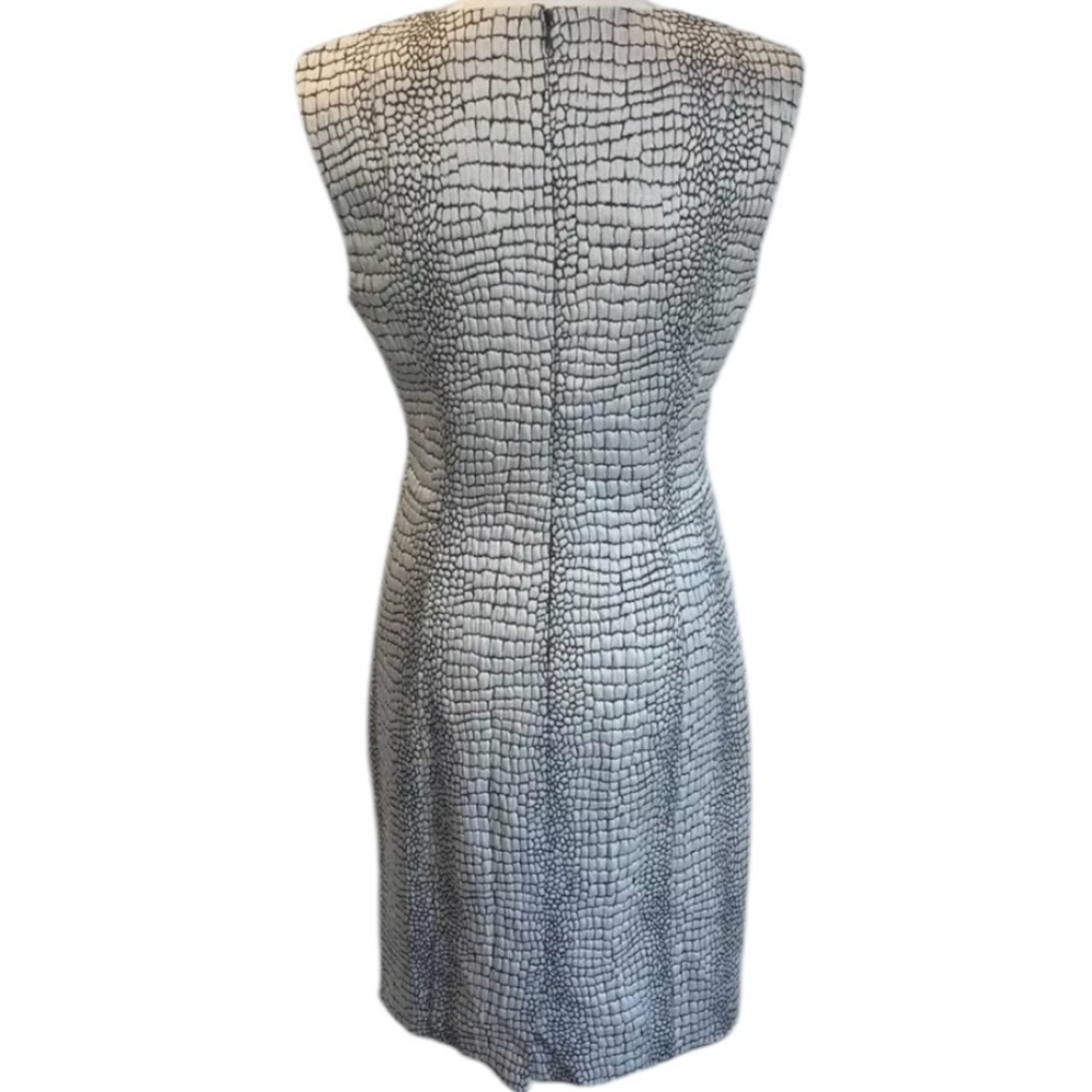 Calvin Klein Black and White Textured Midi Dress - Picture 2 of 6